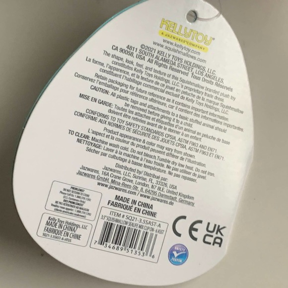 Squishmallow Bruce Walrus Clip on Keychain 3.5" Plush Kellytoy Brown Sealife sea - Picture 6 of 9